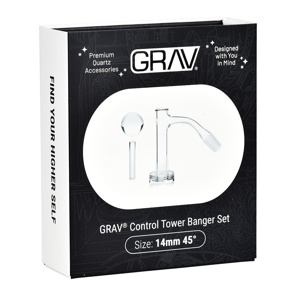 
                  
                    Load image into Gallery viewer, GRAV Control Tower Quartz Banger Set | 3pc | 14mm M
                  
                