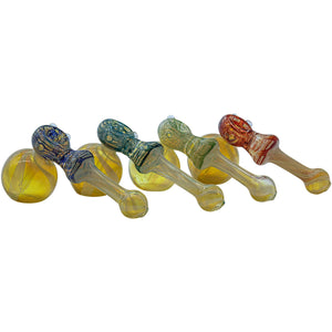 
                  
                    Load image into Gallery viewer, Fumed Hammer Bubbler Pipe (Various Colors)
                  
                