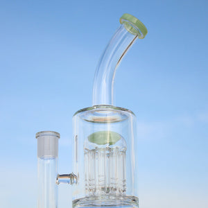 
                  
                    Load image into Gallery viewer, Glass Straight Water Pipe w/ Dual Arm Percolators 10.6&amp;quot;
                  
                