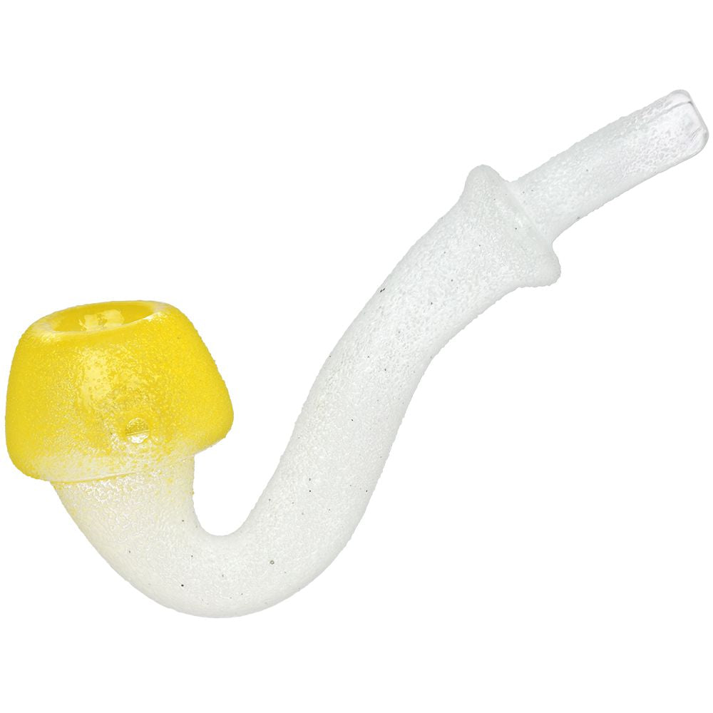
                  
                    Load image into Gallery viewer, Cubensis Frosted Glass Sherlock Pipe - 4.5&amp;quot; / Colors Vary
                  
                