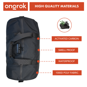 
                  
                    Load image into Gallery viewer, Ongrok Carbon-lined Smell Proof Duffle Bag
                  
                