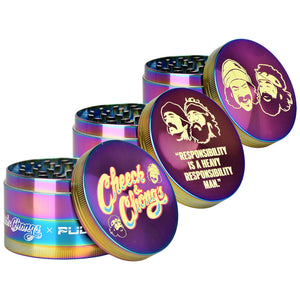 
                  
                    Load image into Gallery viewer, Cheech &amp;amp; Chong&amp;#39;s™ x Pulsar Rainbow Metal Grinder | 4pc | 2.5&amp;quot;
                  
                
