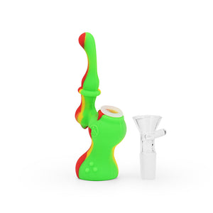 
                  
                    Load image into Gallery viewer, 5&amp;#39;&amp;#39; Silicone Upright Bubbler - Rasta
                  
                