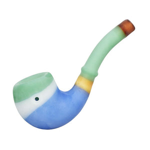 
                  
                    Load image into Gallery viewer, Playtime Sandblasted Sherlock Glass Pipe - 6&amp;quot; / Colors Vary
                  
                
