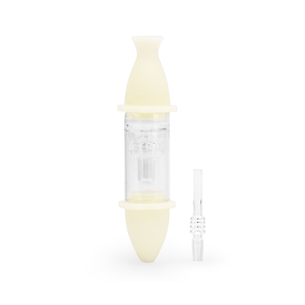 
                  
                    Load image into Gallery viewer, 7&amp;#39;&amp;#39; Silicone Deluxe Nectar Collector - UV Titanium White
                  
                