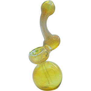 
                  
                    Load image into Gallery viewer, Silver Fumed Sherlock Bubbler Pipe (Various Colors)
                  
                