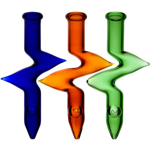 
                  
                    Load image into Gallery viewer, Solid Color Zig Zag Glass Steamroller Pipe - 8&amp;quot; / Colors Vary
                  
                
