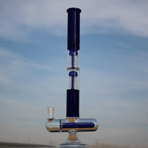 
                  
                    Load image into Gallery viewer, Inline and Dual Arm Percolated Glass Water Pipe 18&amp;quot;
                  
                
