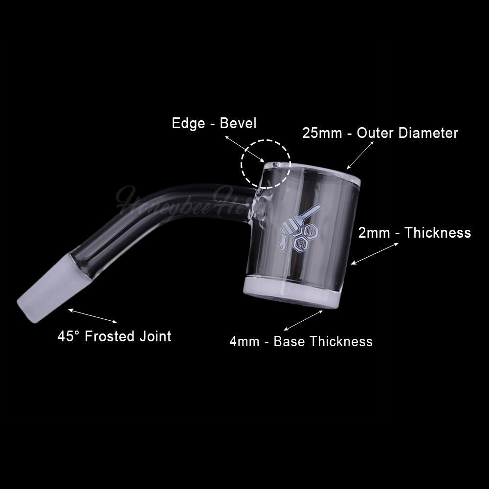 
                  
                    Load image into Gallery viewer, HONEY &amp;amp; MILK BEVEL QUARTZ BANGER - 45° DEGREE | YL
                  
                