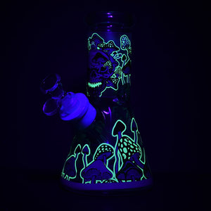 
                  
                    Load image into Gallery viewer, Monstrous Mushroom Mashup Beaker Glass Water Pipe - 8&amp;quot;/ 14mm F / Designs Vary
                  
                