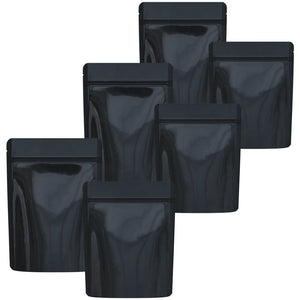 
                  
                    Load image into Gallery viewer, Cannaline Smell Proof Mylar Bags | Black Glossy Solid | 50pc
                  
                