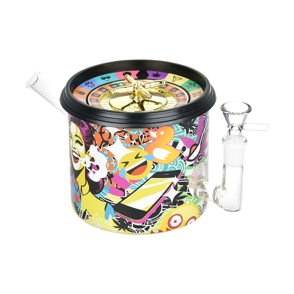 
                  
                    Load image into Gallery viewer, Dabtized Puff&amp;#39;N&amp;#39;Play Roulette Game Dab Rig | 8.75&amp;quot; | 14mm F
                  
                