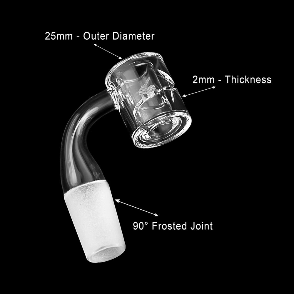 
                  
                    Load image into Gallery viewer, HONEY CHAMBER QUARTZ BANGER - 90° DEGREE | YL
                  
                