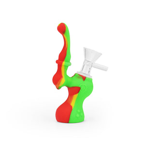 
                  
                    Load image into Gallery viewer, 5&amp;#39;&amp;#39; Silicone Upright Bubbler - Rasta
                  
                