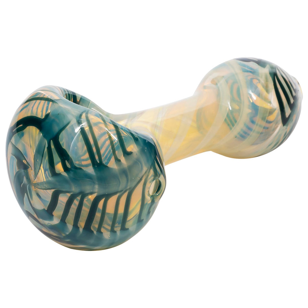 
                  
                    Load image into Gallery viewer, LA Pipes Twisty Cane Spoon Glass Pipe (Various Colors)
                  
                