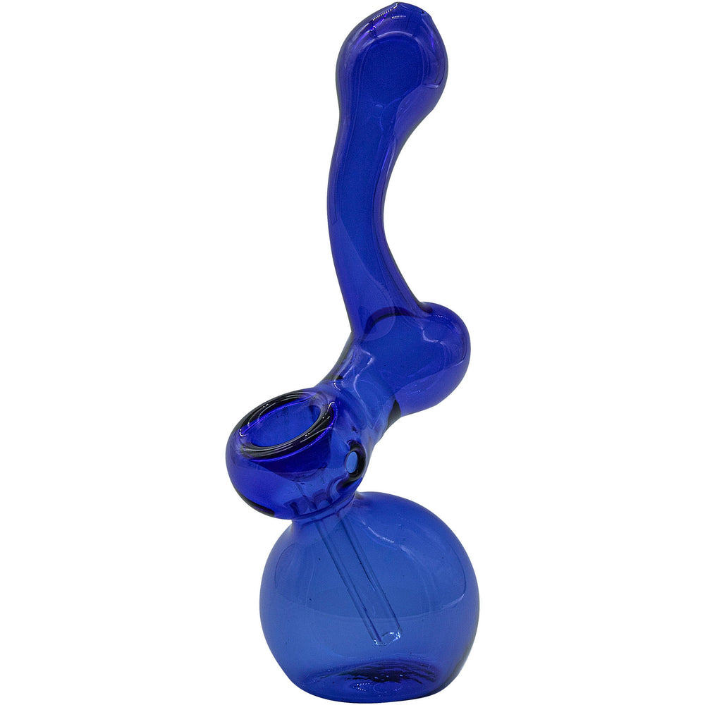 
                  
                    Load image into Gallery viewer, Glass Sherlock Bubbler Pipe (Various Colors)
                  
                