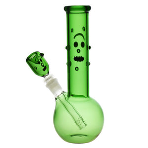
                  
                    Load image into Gallery viewer, Pickle Rick Glass Water Pipe - 9&amp;quot; / 14mm F
                  
                