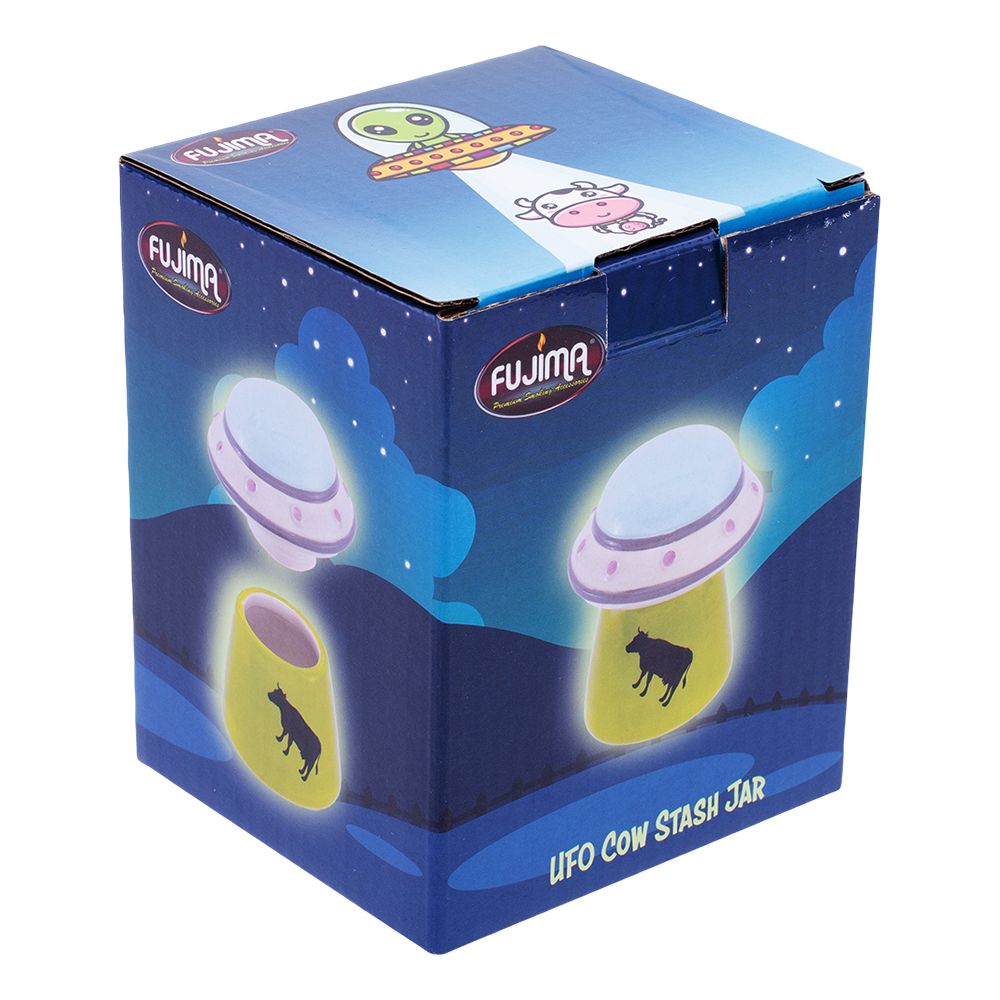 
                  
                    Load image into Gallery viewer, UFO Cow Ceramic Stash Jar - 4&amp;quot;
                  
                