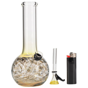 
                  
                    Load image into Gallery viewer, Raked Tiger Stripe Accented Beaker Bong 8&amp;quot;
                  
                