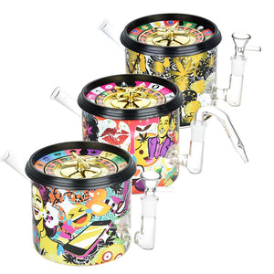 
                  
                    Load image into Gallery viewer, Dabtized Puff&amp;#39;N&amp;#39;Play Roulette Game Dab Rig | 8.75&amp;quot; | 14mm F
                  
                