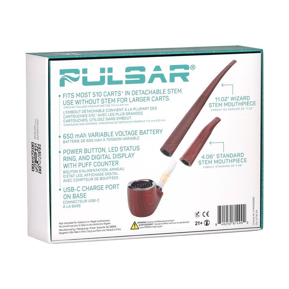 
                  
                    Load image into Gallery viewer, Pulsar 510 DL Wizard Pipe Variable Voltage Cartridge Vape | 650mAh
                  
                