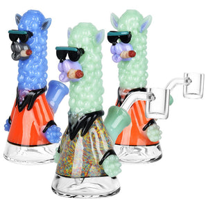 
                  
                    Load image into Gallery viewer, Smokin&amp;#39; Llama Glass Dab Rig - 6&amp;quot; / 14mm F
                  
                