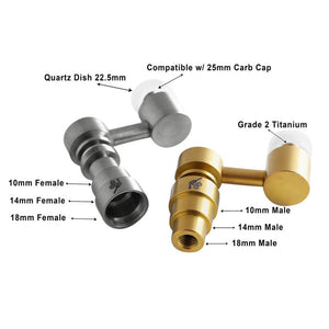 
                  
                    Load image into Gallery viewer, TITANIUM 4 IN 1 SIDECAR HYBRID BANGER DAB NAIL
                  
                