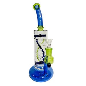 
                  
                    Load image into Gallery viewer, Daze Glass - 2nd Gen Spinning DNA &amp;amp; Turbine Perc Glass Water Pipe
                  
                