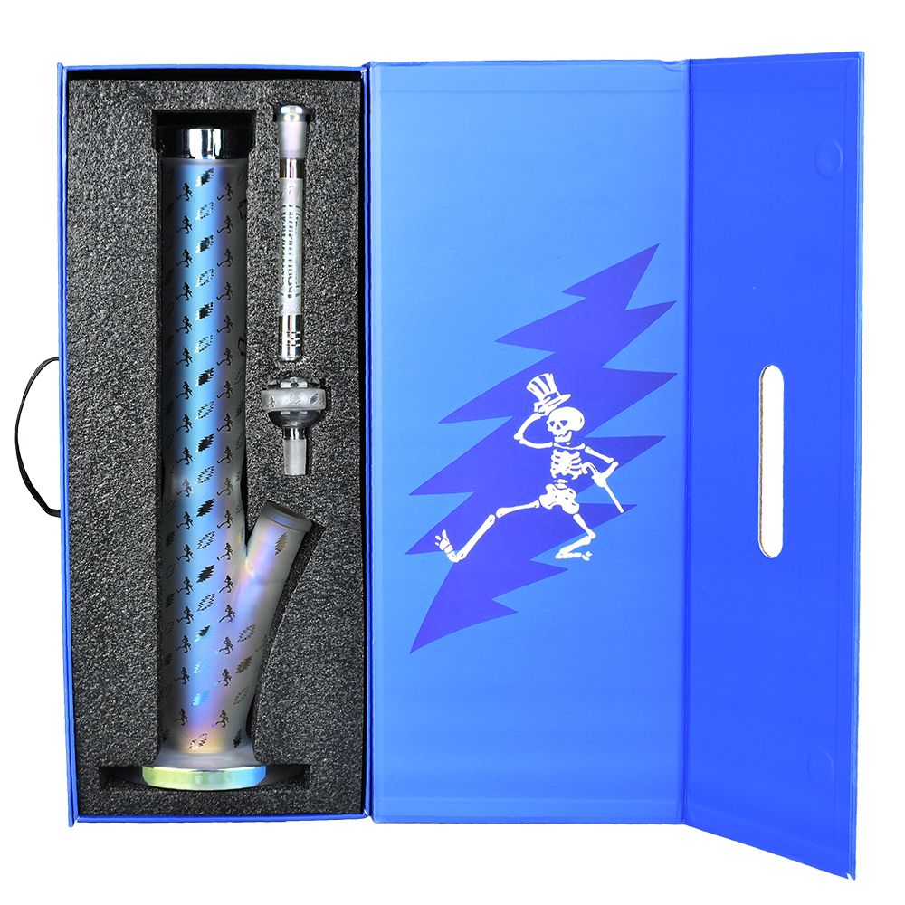 
                  
                    Load image into Gallery viewer, Grateful Dead x Pulsar Bolts And Skellies Straight Tube Water Pipe-15.5&amp;quot;/14mm F
                  
                