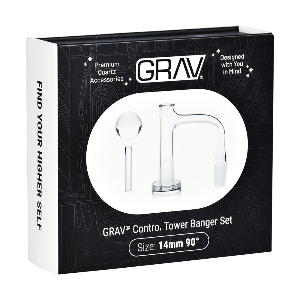 
                  
                    Load image into Gallery viewer, GRAV Control Tower Quartz Banger Set | 3pc | 14mm M
                  
                