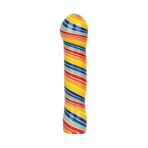 
                  
                    Load image into Gallery viewer, Rainbow Spirals Glass Chillum - 3.5&amp;quot;
                  
                