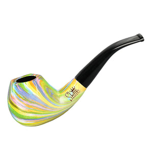 
                  
                    Load image into Gallery viewer, Shire Pipes The Sundog | Bent Apple Tapered Stem Rainbow Wood Pipe
                  
                