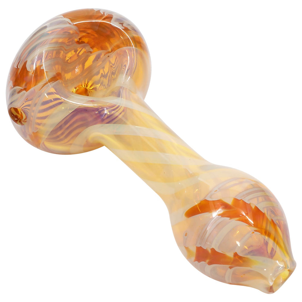 
                  
                    Load image into Gallery viewer, LA Pipes Twisty Cane Spoon Glass Pipe (Various Colors)
                  
                