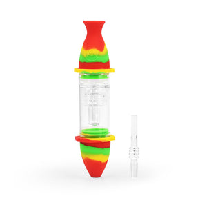 
                  
                    Load image into Gallery viewer, 7&amp;#39;&amp;#39; Silicone Deluxe Nectar Collector - Rasta
                  
                