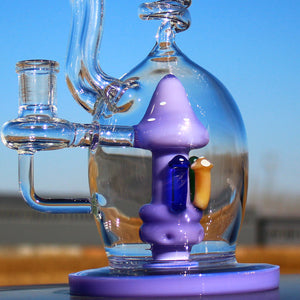 
                  
                    Load image into Gallery viewer, Spiral Mushroom Recycler Water Pipe w/ Circ Perc 11&amp;quot;
                  
                