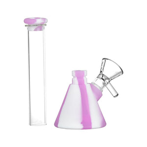 
                  
                    Load image into Gallery viewer, Silicone on Glass Beaker Water Pipe - 6&amp;quot; / 14mm F 6ct
                  
                