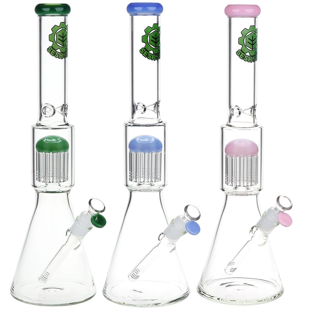 Jellyfish Double Chamber Glass Beaker Water Pipe - 17
