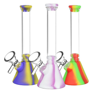 
                  
                    Load image into Gallery viewer, Silicone on Glass Beaker Water Pipe - 6&amp;quot; / 14mm F 6ct
                  
                