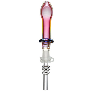 
                  
                    Load image into Gallery viewer, Fumed Glass Footed Honey Straw - 5.5&amp;quot;
                  
                