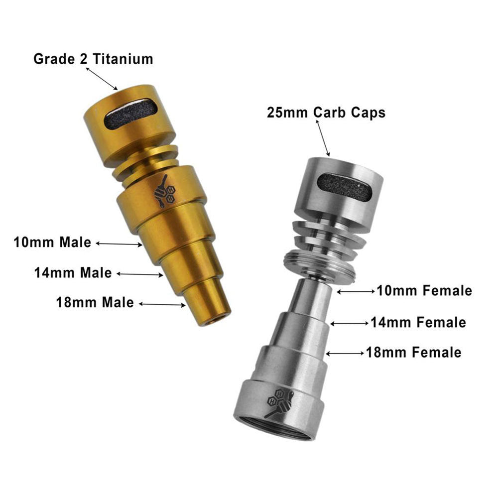 
                  
                    Load image into Gallery viewer, TITANIUM 6 IN 1 MOON ROCK DAB NAIL
                  
                