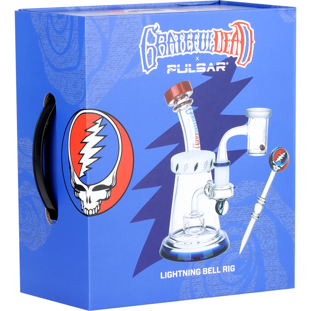 
                  
                    Load image into Gallery viewer, Grateful Dead x Pulsar Lightning Bell Dab Rig Set - 7.5&amp;quot; / 14mm F
                  
                