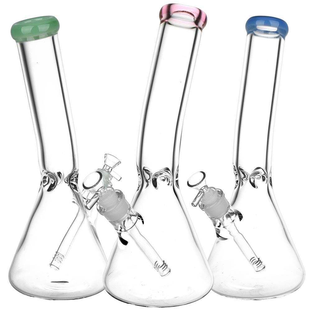 
                  
                    Load image into Gallery viewer, Classic Bent Neck Beaker Glass Water Pipe | 14mm F | Colors Vary
                  
                