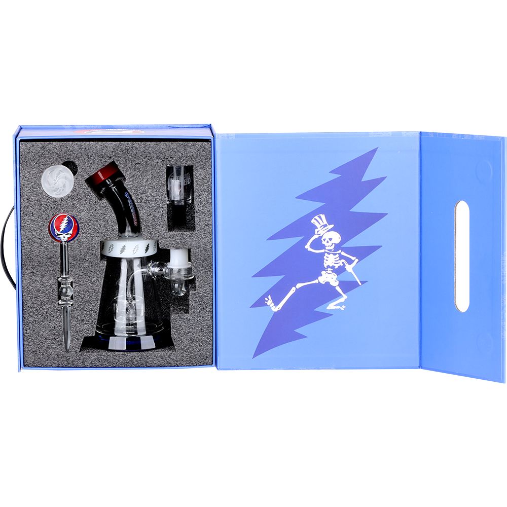 
                  
                    Load image into Gallery viewer, Grateful Dead x Pulsar Lightning Bell Dab Rig Set - 7.5&amp;quot; / 14mm F
                  
                