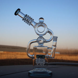 
                  
                    Load image into Gallery viewer, Recycler Style Water Pipe w/ Dual Percolator 11.5&amp;quot;
                  
                