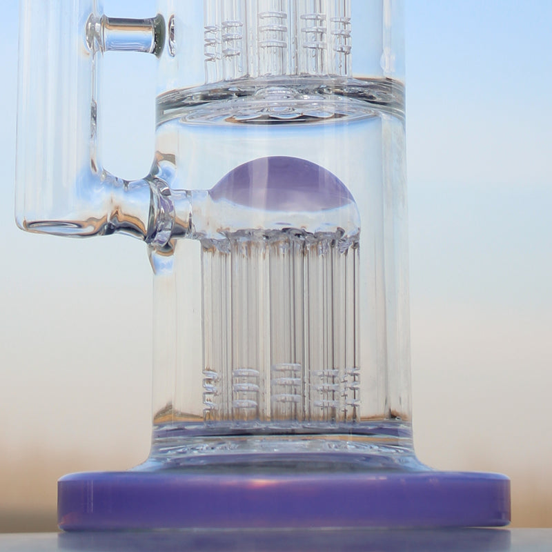 
                  
                    Load image into Gallery viewer, Glass Straight Water Pipe w/ Dual Arm Percolators 10.6&amp;quot;
                  
                