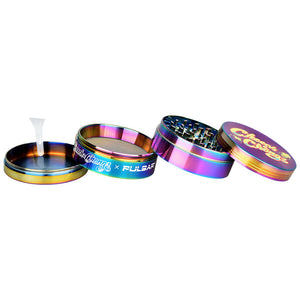 
                  
                    Load image into Gallery viewer, Cheech &amp;amp; Chong&amp;#39;s™ x Pulsar Rainbow Metal Grinder | 4pc | 2.5&amp;quot;
                  
                