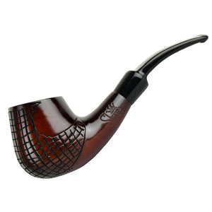 
                  
                    Load image into Gallery viewer, Shire Pipes Engraved Brandy Cherry Tobacco Pipe - 5.5&amp;quot; / Figured Wood
                  
                