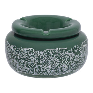 
                  
                    Load image into Gallery viewer, Moroccan Ceramic Ashtray - Green Floral
                  
                