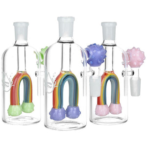 
                  
                    Load image into Gallery viewer, Pulsar Rainbow Connection Glass Ash Catcher - 5&amp;quot; / 14mm M / 90D / Colors Vary
                  
                