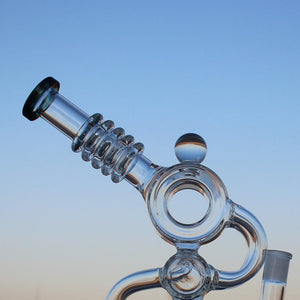 
                  
                    Load image into Gallery viewer, Recycler Style Water Pipe w/ Dual Percolator 11.5&amp;quot;
                  
                